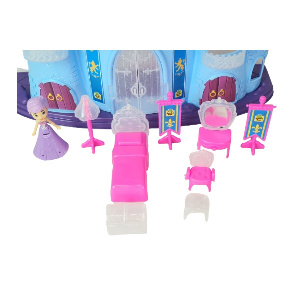 Castelo Com Luz Completo Da Princesa Snow Judy - Samba Toys Castelo Com Luz Completo Da Princesa Snow Judy - Samba Toys